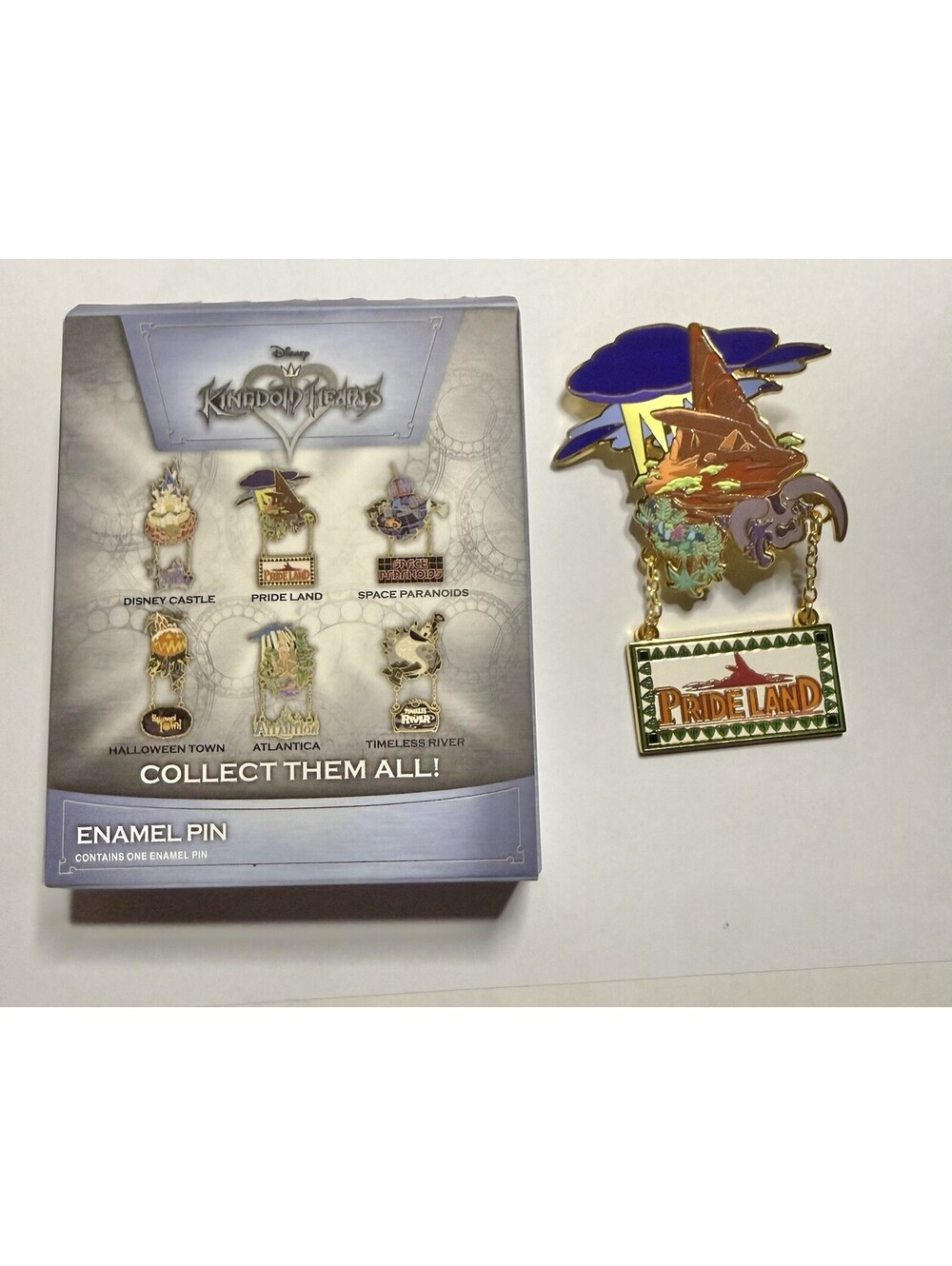 KINGDOM HEARTS Worlds/Planets Pride Land Pin Hinged Dangle GameStop